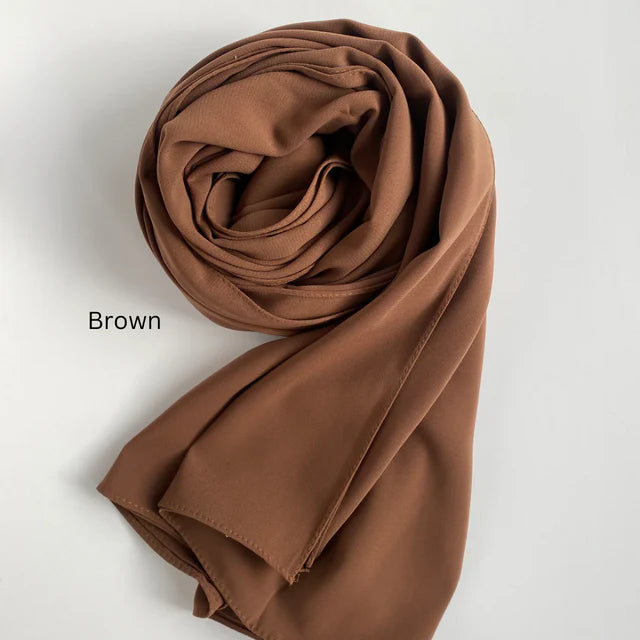 ET-CHOCO BROWN PLAIN GEORGETTE-HIJAB
