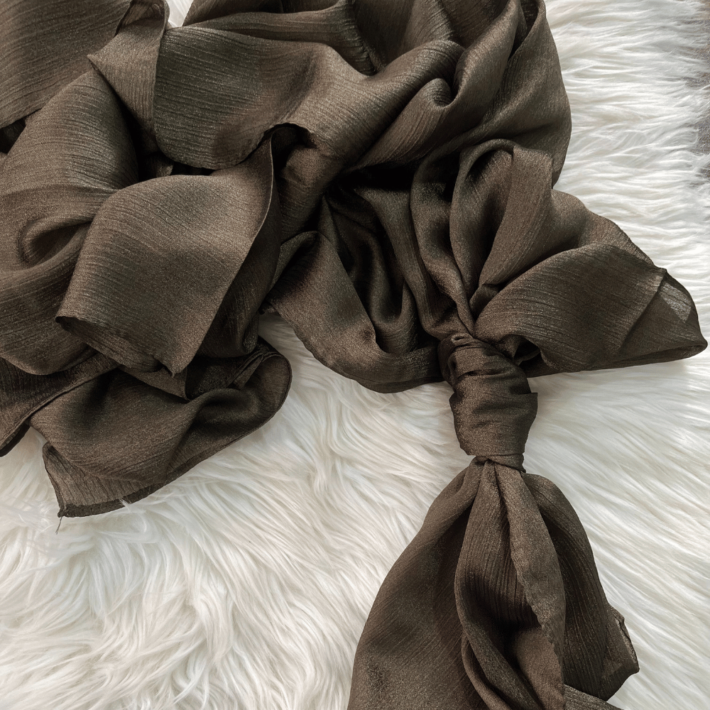 ET-MEHNDI GREEN CRINKLE SILK-HIJAB