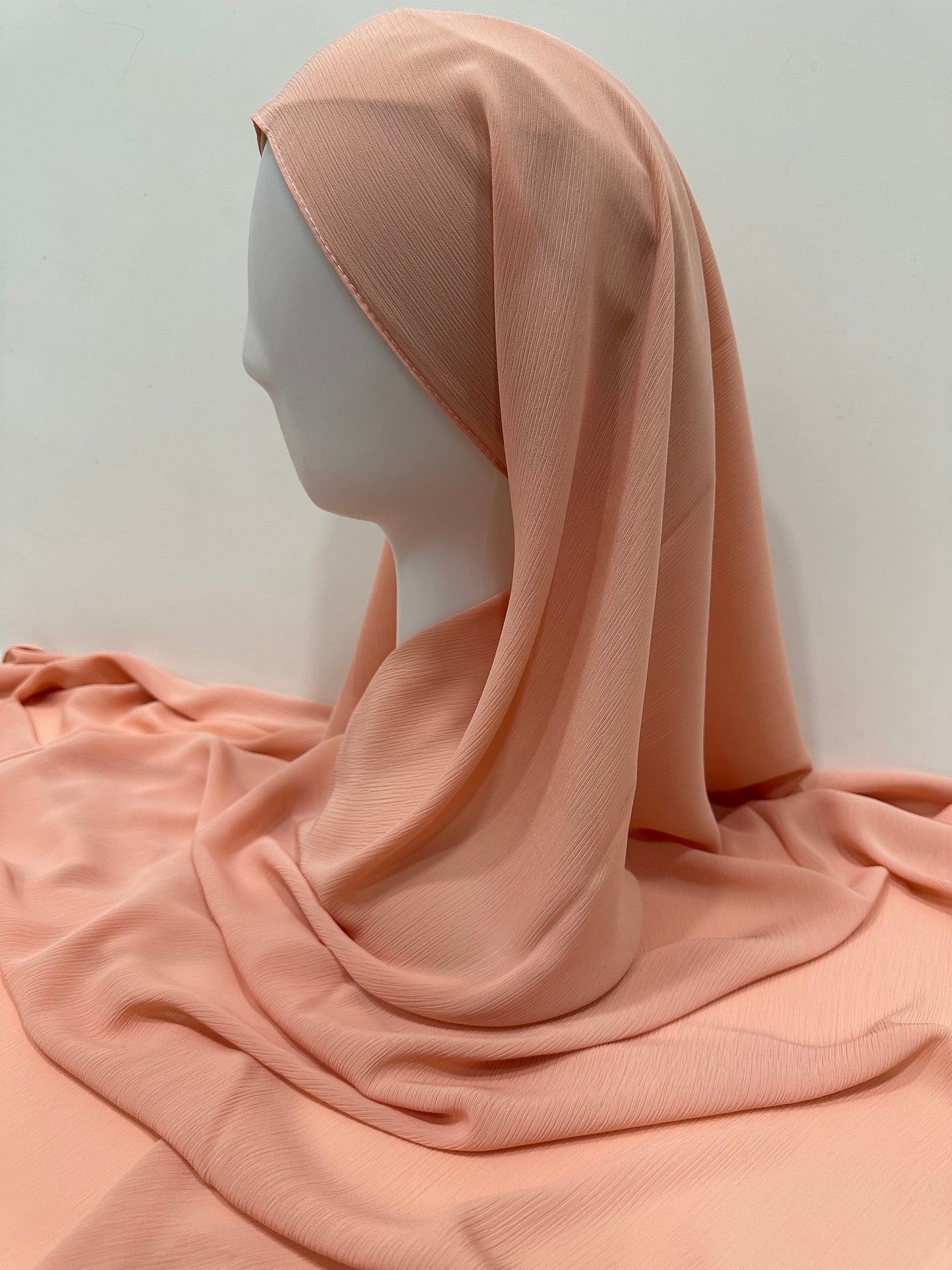 ET-PEACH CRINKLE CHIFFON-HIJAB