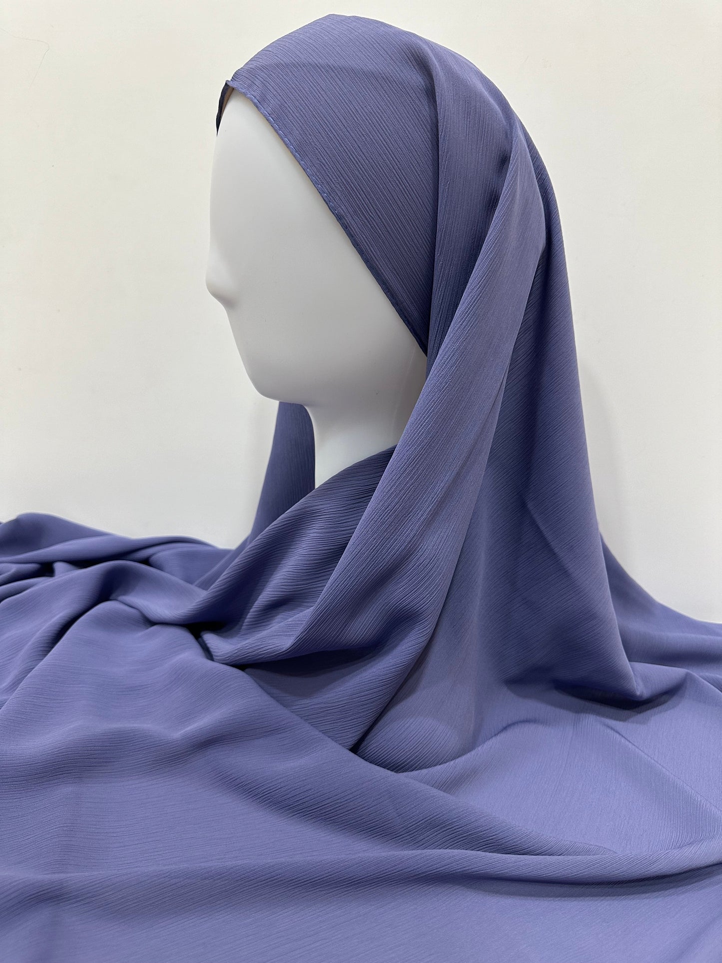 ET-STAKE BLUE CRINKLE CHIFFON-HIJAB