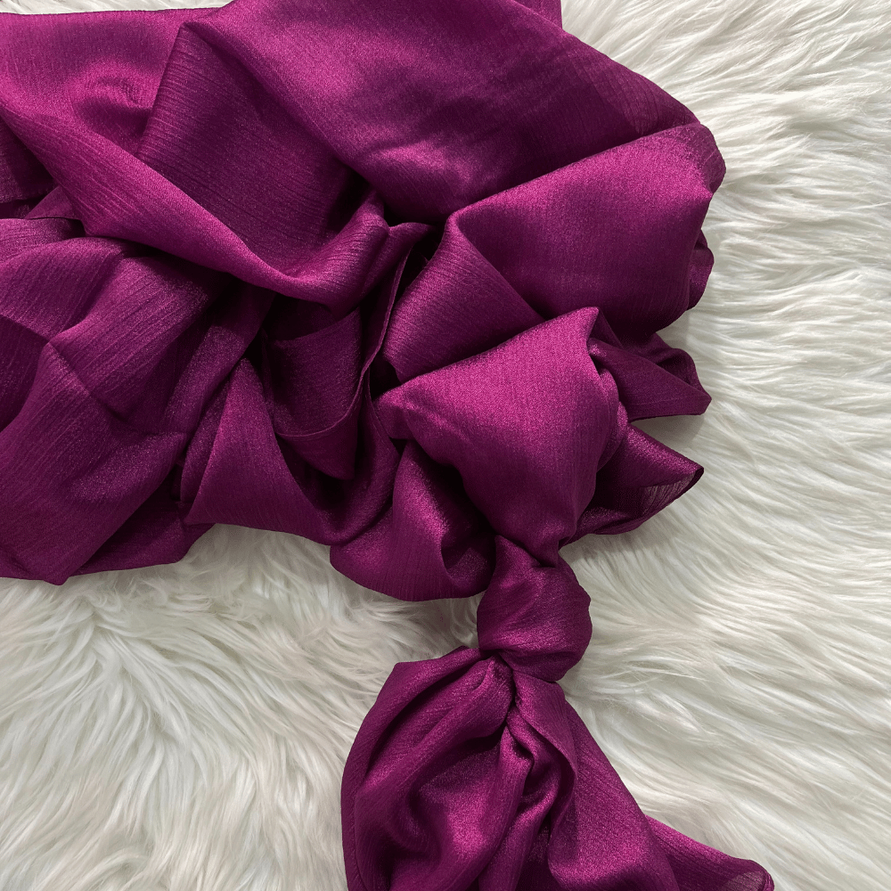 ET-MARGENTA CRINKLE SILK-HIJAB
