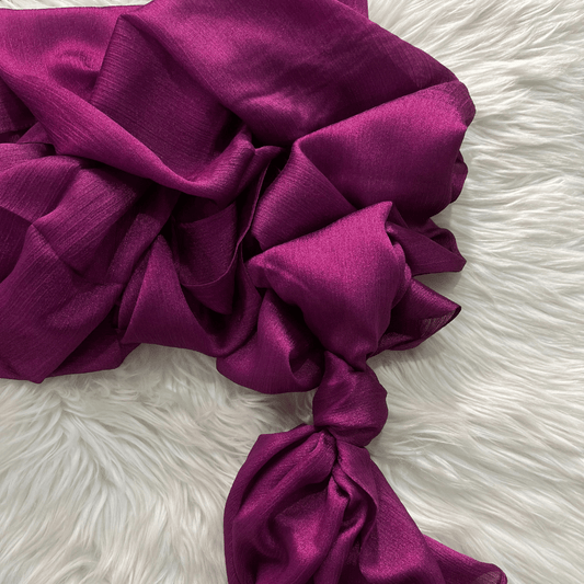 ET-MARGENTA CRINKLE SILK-HIJAB