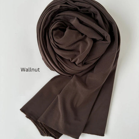 ET-WALLNUT PLAIN GEORGETTE-HIJAB