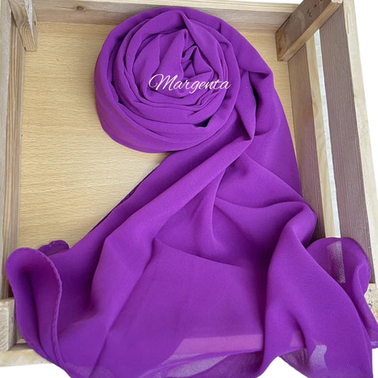 ET-MAGENTA PLAIN GEORGETTE-HIJAB