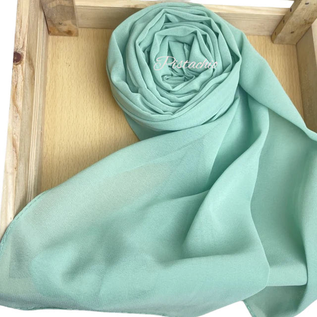 ET-PISTACHIO PLAIN GEORGETTE-HIJAB