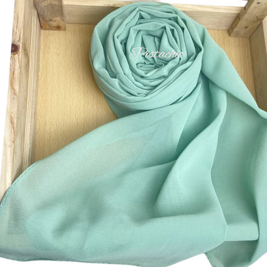 ET-PISTACHIO PLAIN GEORGETTE-HIJAB