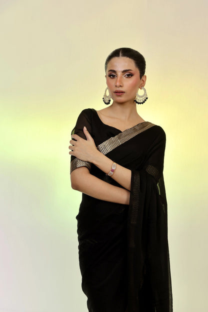 ET-BLACK BANARASEE-SAREE