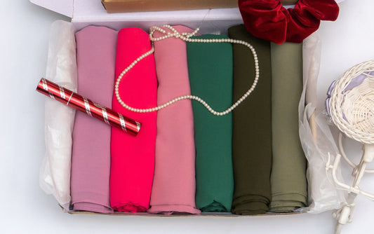 ET-GEORGETTE BUNDLE OF 6 HIJABS