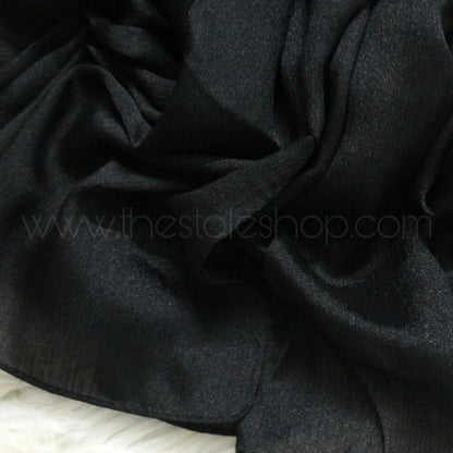 ET-BLACK CRINKLE SILK-HIJAB