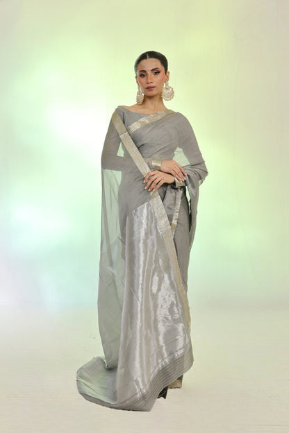 ET-SILVER BANARASEE-SAREE
