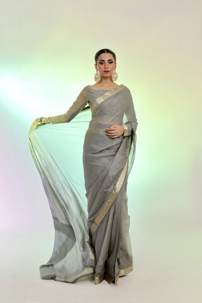 ET-SILVER BANARASEE-SAREE