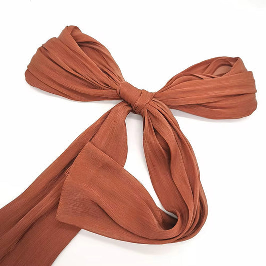 ET-BURNT ORANGE ORGANZA SILK-HIJAB
