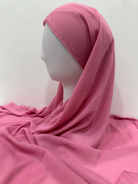 ET-CANDY PINK CRINKLE CHIFFON-HIJAB