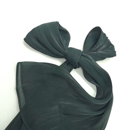 ET- FOREST GREEN ORGANZA SILK-HIJAB