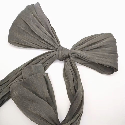 ET-FOSSIL GREY ORGANZA SILK-HIJAB