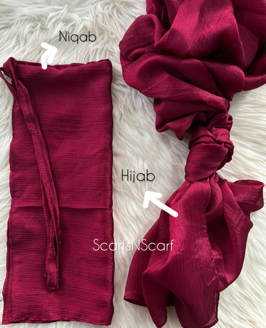 ET-WINE CRINKLE SILK-HIJAB