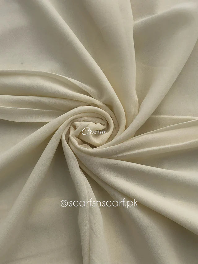 ET-CREAM PLAIN GEORGETTE-HIJAB