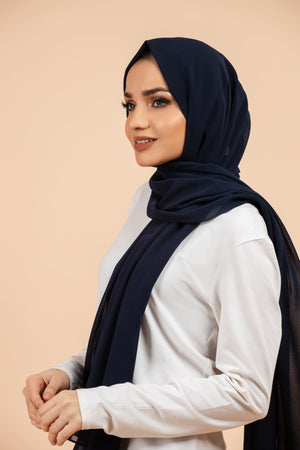 ET-NAVY BLUE GEORGETTE-HIJAB