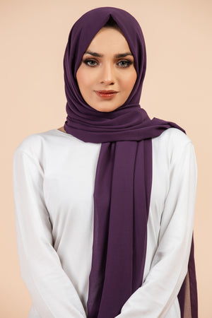 ET-EGGPLANT GEORGETTE-HIJAB