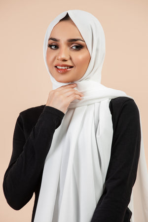 ET-WHITE GEORGETTE-HIJAB