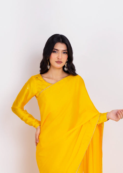 ET-DAFFODIL YELLOW-SAREE