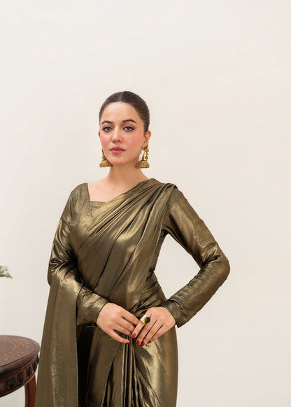 ET-OLIVE GREEN-SAREE