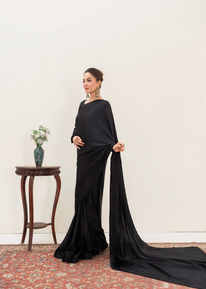 ET-PLAIN BLACK-SAREE