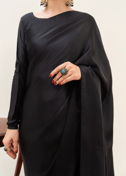 ET-PLAIN BLACK-SAREE