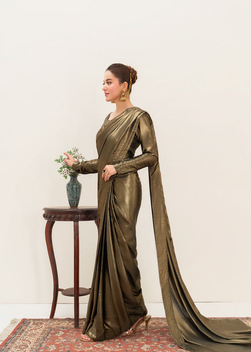 ET-OLIVE GREEN-SAREE