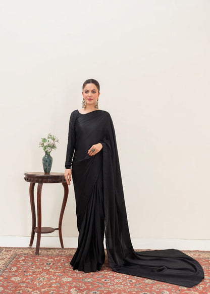 ET-PLAIN BLACK-SAREE