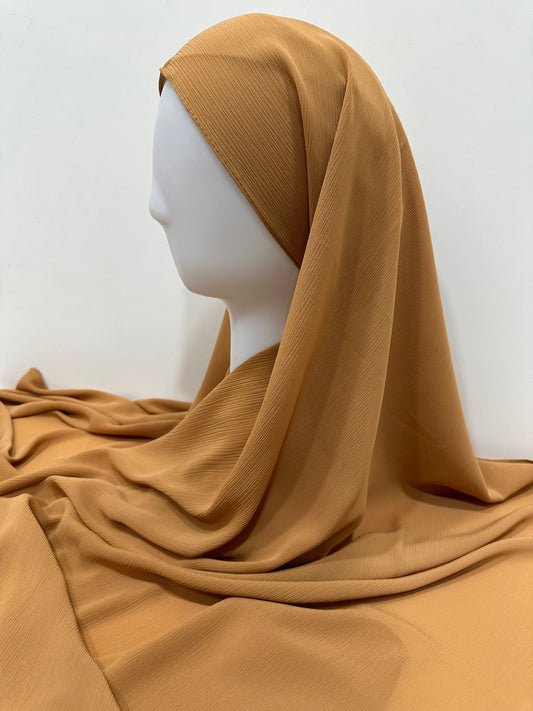ET-MUSTARD CRINKLE CHIFFON-HIJAB