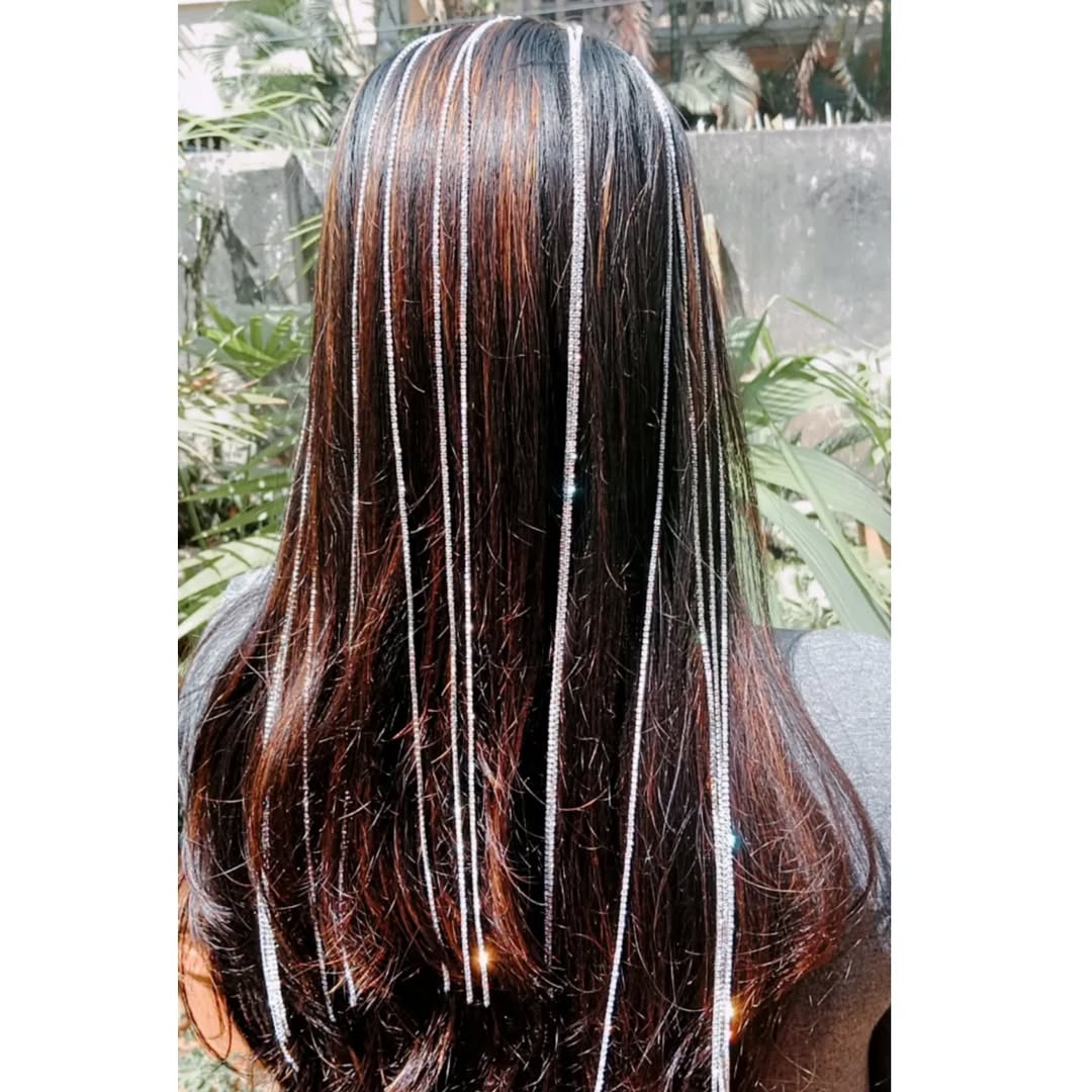 Premium Hair Band Rhinestone Exaggeration Tassel - ET-HC