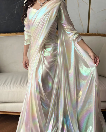 ET-LILY WHITE-SAREE