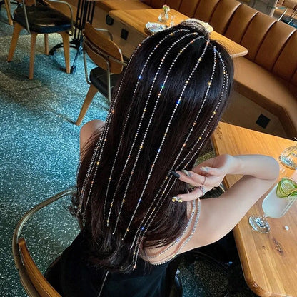 Premium Hair Band Rhinestone Exaggeration Tassel - ET-HC