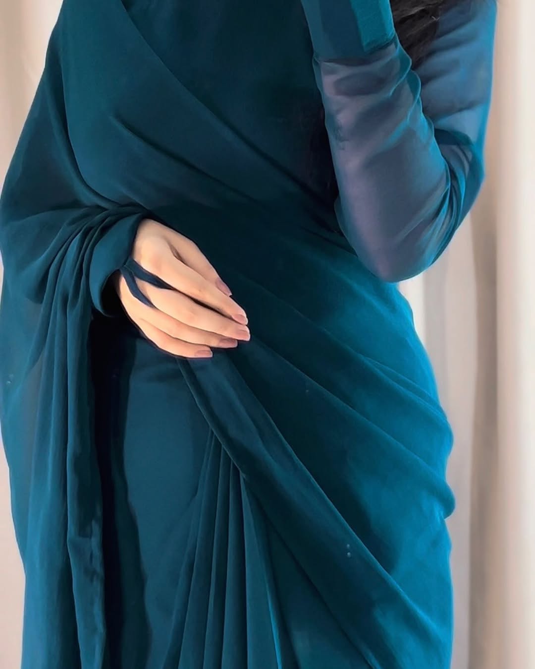 ET-OCEAN TEAL-SAREE