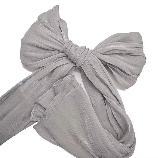 ET-STEEL GREY ORGANZA SILK-HIJAB